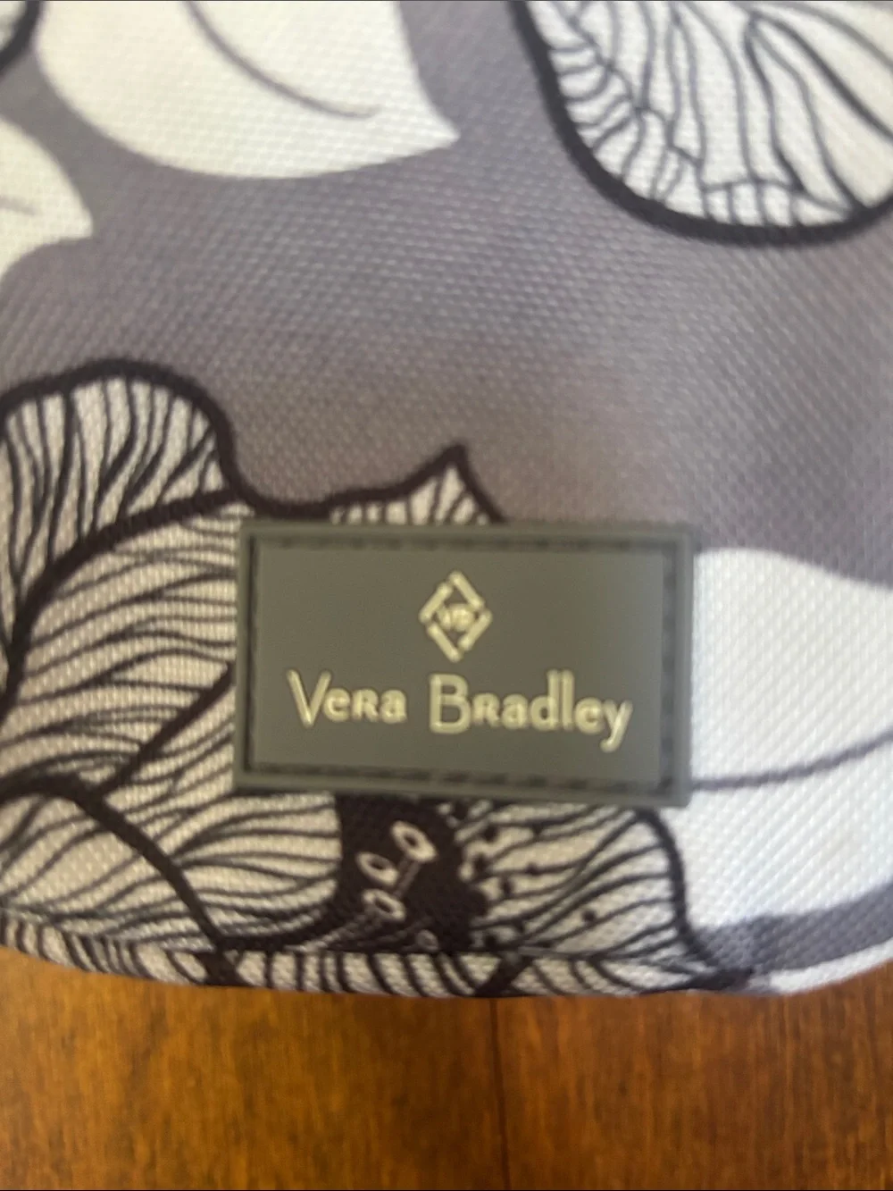 Vera Bradley Gray and White Floral Crossbody Phone Bag